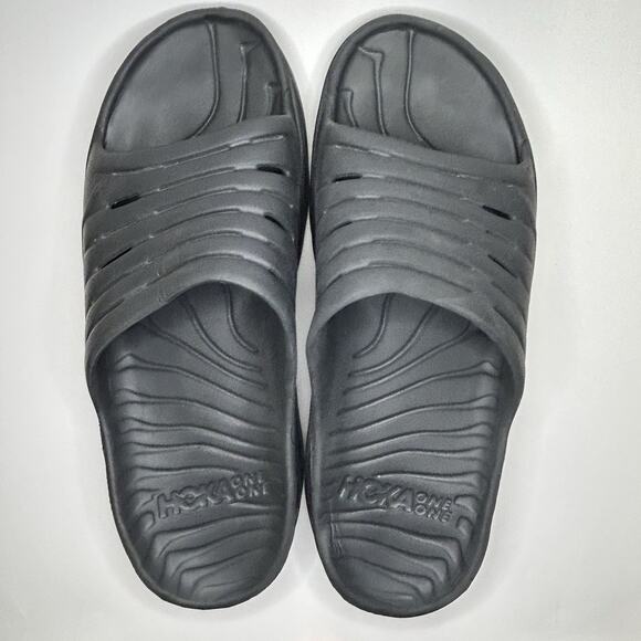 Hoka One One Ora Recovery Slide 2 Sandals Mens Size 12 Black Slip On Comfort main image 9